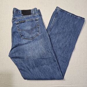 Harley Davidson Denim Jeans Mens 34x34 Blue Rn #103819 Made In Mexico